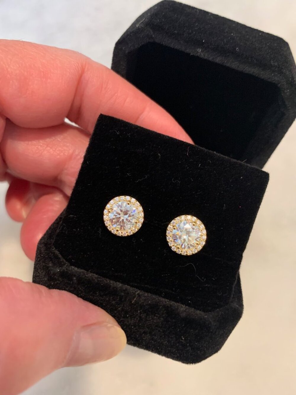 NEW - Gorgeous Moissanite Earrings 2.0 ct